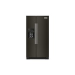 KitchenAid KRSF705HBS 36" Side by Side Refrigerator with 24.8 cu. ft. Capacity, External Water and Ice Dispenser, PrintShield Finish (Black Stainless Steel)