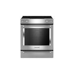 KitchenAid KSEG700ESS 30" Slide-In Electric Range with 5 Radiant Elements, 3200 Watts Heating Power, 6.4 cu. ft. Oven Capacity, Storage Drawer (Stainless Steel)