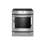 KitchenAid KSGG700ESS 30" Side-In Gas Range with 5 Burners, 5.8 cu. ft. Oven Capacity, Even-Heat True Convection (Stainless Steel)