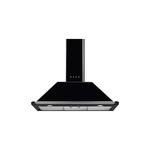 Smeg KTU36BL 36" Victoria Wall Mount Chimney Range Hood with 600 CFM, Variable Four Speed Fan, Dishwasher-Safe Grease Filters (Black)