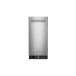 KitchenAid KUIX335HPS 15" Automatic Ice Maker with Clear Ice, 25 lbs. Storage Capacity and Self Cleaning Cycle  in Stainless Steel with PrintShield Finish