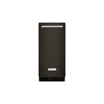 KitchenAid KUIX535HBS 15" Automatic Ice Maker with Clear Ice, 25 lbs. Storage Capacity and Built-In Drain Pump System (Black Stainless Steel with PrintShield Finish)