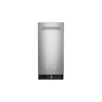 KitchenAid KUIX535HPS 15" Automatic Ice Maker with Clear Ice, 25 lbs. Storage Capacity and Built-In Drain Pump System (Stainless Steel with PrintShield Finish)