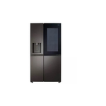 LG LRSOS2706D 36" Smart Side-By-Side InstaView Refrigerator with 27.1 cu. ft. Capacity, Dual Ice Makers, Craft Ice, Energy Star, ADA Compliant, Sabbath Mode (Black Stainless Steel)