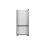 Maytag MBF2258FEZ 33" Bottom Freezer Refrigerator with 22.07 cu. ft. Capacity, BrightSeries LED Lighting, FreshLock Crispers, Energy Star, in Fingerprint Resistant Stainless Steel