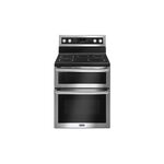 Maytag MET8800FZ 30" Electric Range with Dual Oven, 6.7 cu. ft. Total Oven Capacity, 5 Radiant Elements, 3200 Watts Cooking Power in Fingerprint Resistant Stainless Steel