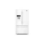 Maytag MFI2570FEW 36" French Door Refrigerator with 25 cu. ft. Capacity, PowerCold, BrightSeries LED Lighting (White on White)