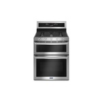 Maytag MGT8800FZ 30" Freestanding Double Oven Gas Range with 5 Burners, 6 cu. ft. Oven Capacity, True Convection and Self-Clean in Fingerprint Resistant Stainless Steel