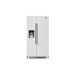 Maytag MRSF4036PW 36" Side-by-Side Refrigerator with 25 cu. ft. Storage Capacity, Frameless Glass Shelves, LED Lighting, Advanced Defrost (White)