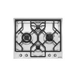 Smeg PGFU24X Classic 24" Gas Cooktop with 4 Burners, in Stainless Steel