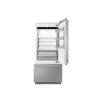 Smeg RBMU36RX 36" Built-In Bottom Mount Refrigerator with 19.63 cu. ft. Capacity, Ice Maker, Inverter Technology, LED Lighting in Stainless Steel