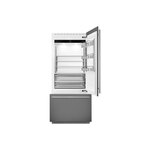 Smeg RBMU36R 36" Built-In Bottom Mount Refrigerator with 19.63 cu. ft. Capacity, Ice Maker, Inverter Technology, LED Lighting in Panel Ready