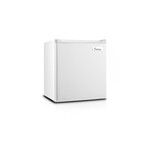 Impecca RC1176W 18" Energy Star Rated Compact Refrigerator with 1.7 cu. ft. Total Capacity, 1 Wire Shelf, Half Width Chiller Compartment in White