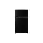 Impecca RC2311K 19" Freestanding Double Door Refrigerator with 3.1 cu. ft. Total Capacity, 1 Glass Shelf, and Mechanical Temperature Control (Black)