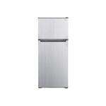 Impecca RC2450SLG 19" Top Freezer Compact Refrigerator with 4.5 cu. ft. Capacity, Adjustable Glass Shelves and Reversible Door in Stainless Look