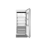 Smeg RSDU36RX 36" Built-In Column Refrigerator with 21.54 cu. ft. Capacity, Automatic Defrost, LED Lighting, in Stainless Steel