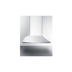 Summit SEH3624SSADA 24" ADA Complaint European Style Convertible Wall Mount Range Hood with 400 CFM, LED Lighting, 3 Fan Speeds, Charcoal Filters and Removable Aluminum Cassette Filters in Stainless Steel