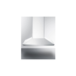 Summit SEH3630SSADA 30" ADA Complaint European Style Convertible Wall Mount Range Hood with 400 CFM, LED Lighting, 3 Fan Speeds, Charcoal Filters and Removable Aluminum Cassette Filters in Stainless Steel