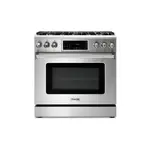 Thor Kitchen TRG3601LP 36" Freestanding Gas Range with Tilt Panel, 6 Burners, 6 cu. ft. Oven Capacity, in Stainless Steel (Liquid Propane)