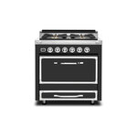 Viking TVDR3614BCS Tuscany Series 36 inch Dual Fuel Range with 4 Sealed Burners and 3.8 cu. ft. Capacity Oven (Cast Black)