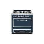 Viking TVDR3614BSB Tuscany Series 36 inch Dual Fuel Range with 4 Sealed Burners and 3.8 cu. ft. Capacity Oven (Slate Blue)