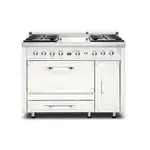 Viking TVDR4814GPW Tuscany Series 48" Dual Fuel Range with 4 Sealed Burners and Griddle, and 6.2 cu. ft. Oven Capacity (Pure White)