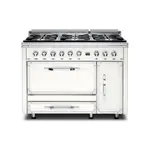 Viking TVDR4816BPW Tuscany Series 48" Dual Fuel Range with 6 Sealed Burners and 6.2 cu. ft. Oven Capacity (Pure White)