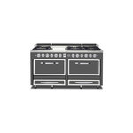 Viking TVDR6616GDG Tuscany Series 66" Dual Fuel Range with 6 Sealed Burners and Griddle, and 7.6 cu. ft. Oven Capacity (Damascus Grey)