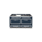 Viking TVDR6616GSB Tuscany Series 66" Dual Fuel Range with 6 Sealed Burners and Griddle, and 7.6 cu. ft. Oven Capacity (Slate Blue)