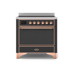 ILVE UMI09QNS3MGP Majestic II 36" Induction Range (Solid Door, Graphite Matte, Copper)