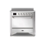 ILVE UMI09QNS3SSC Majestic II 36" Induction Range (Solid Door, Stainless Steel, Chrome)