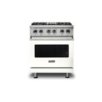 Viking VDR5304BPWLP 5 Series 30 inch Dual Fuel Range with 4 Sealed Burners and Self Clean (Pure White, Liquid Propane)