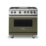 Viking VDR5364GMALP 5 Series 36" Dual Fuel Range with 4 Sealed Burners and Griddle (Martini, Liquid Propane)