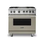 Viking VDR5364GNALP 5 Series 36" Dual Fuel Range with 4 Sealed Burners and Griddle (Nantucket, Liquid Propane)