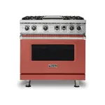 Viking VDR5364GSCLP 5 Series 36 inch Dual Fuel Range with 4 Sealed Burners and Griddle (Spiced Cider, Liquid Propane)