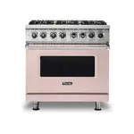 Viking VDR5366BBHLP 5 Series 36" Dual Fuel Range with 6 Sealed Burners and Self Clean (Blush, Liquid Propane)