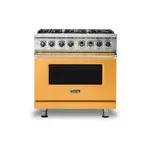 Viking VDR5366BDALP 5 Series 36" Dual Fuel Range with 6 Sealed Burners and Self Clean (Daffodil, Liquid Propane)