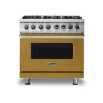 Viking VDR5366BGHLP 5 Series 36" Dual Fuel Range with 6 Sealed Burners and Self Clean (Golden Hour, Liquid Propane)