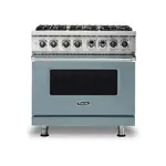 Viking VDR5366BNSLP 5 Series 36" Dual Fuel Range with 6 Sealed Burners and Self Clean (November Sky, Liquid Propane)