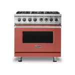 Viking VDR5366BSCLP 5 Series 36 inch Dual Fuel Range with 6 Sealed Burners and Self Clean (Spiced Cider, Liquid Propane)