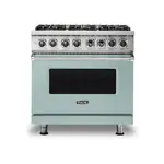 Viking VDR5366BSPLP 5 Series 36 inch Dual Fuel Range with 6 Sealed Burners and Self Clean (Splash, Liquid Propane)