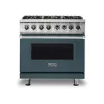 Viking VDR5366BSQLP 5 Series 36 inch Dual Fuel Range with 6 Sealed Burners and Self Clean (Squall, Liquid Propane)