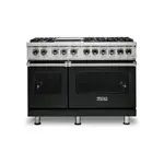 Viking VDR5486GANLP 5 Series 48 inch Dual Fuel Range with 6 Sealed Burners and Griddle (Antique Bronze, Liquid Propane)