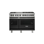 Viking VDR5486GCSLP 5 Series 48 inch Dual Fuel Range with 6 Sealed Burners and Griddle (Cast Black, Liquid Propane)