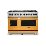 Viking VDR5486GDALP 5 Series 48" Dual Fuel Range with 6 Sealed Burners and Griddle (Daffodil, Liquid Propane)