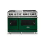 Viking VDR5486GIVLP 5 Series 48 inch Dual Fuel Range with 6 Sealed Burners and Griddle (Ivy, Liquid Propane)