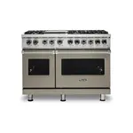 Viking VDR5486GNALP 5 Series 48 inch Dual Fuel Range with 6 Sealed Burners and Griddle (Nantucket, Liquid Propane)