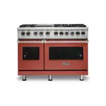 Viking VDR5486GSCLP 5 Series 48 inch Dual Fuel Range with 6 Sealed Burners and Griddle (Spiced Cider, Liquid Propane)