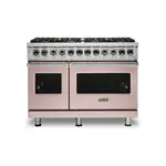 Viking VDR5488BBHLP 5 Series 48 inch Dual Fuel Range with 8 Sealed Burners (Blush, Liquid Propane)