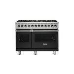 Viking VDR5488BCSLP 5 Series 48 inch Dual Fuel Range with 8 Sealed Burners (Cast Black, Liquid Propane)